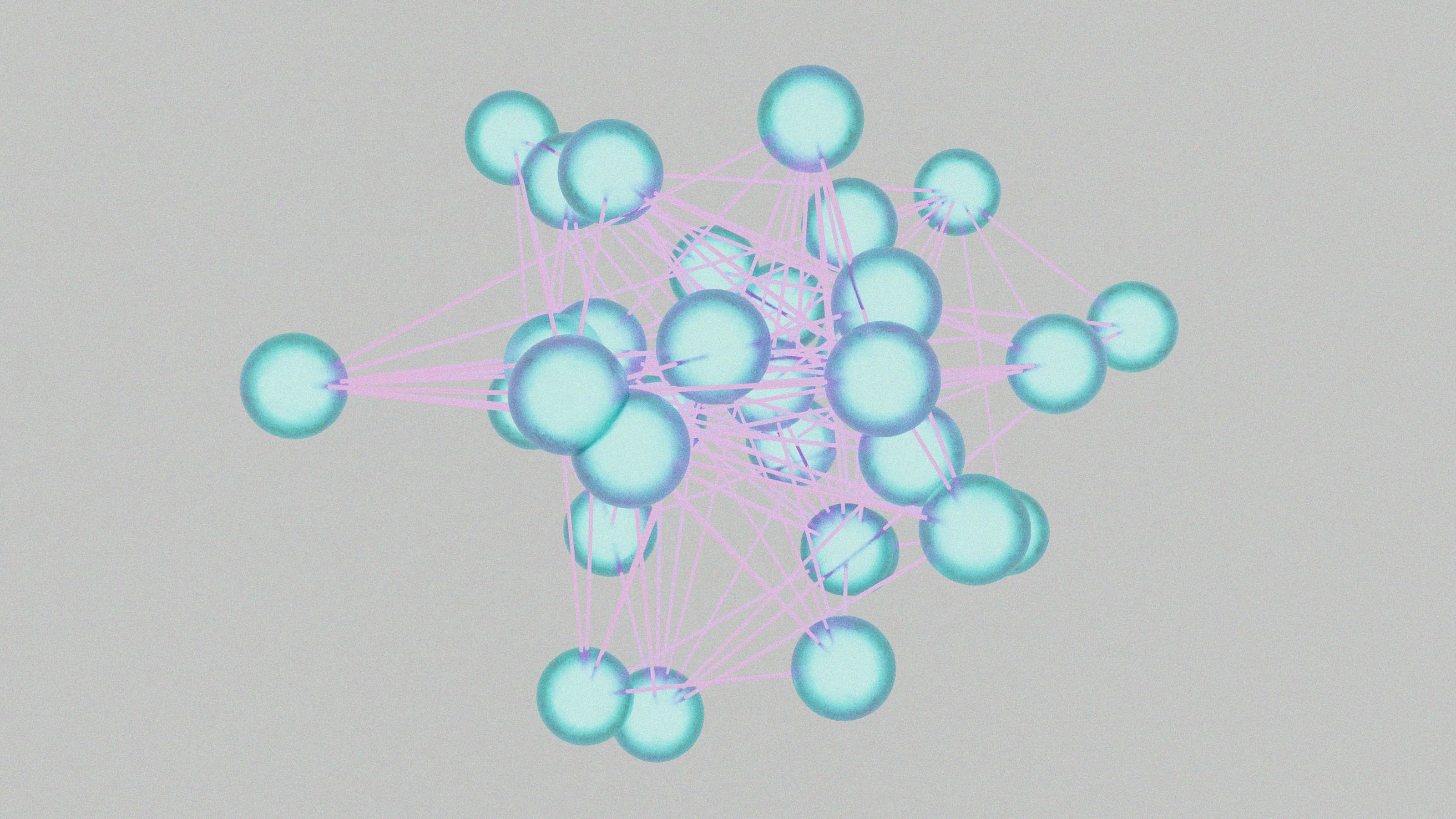 Glowing network lattice — shared memory, already on both sides.