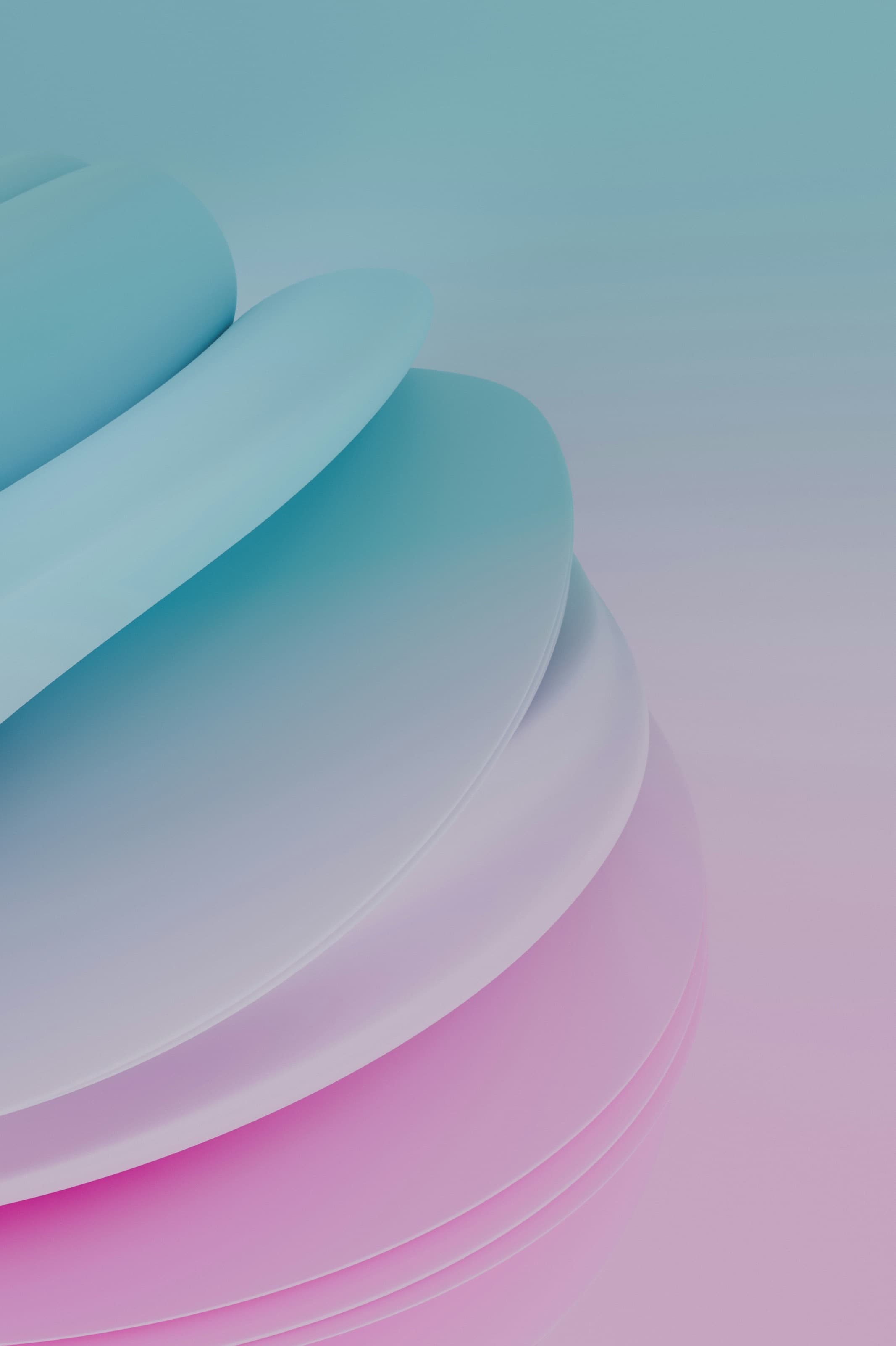 Layered pastel forms — one integration point, every client.
