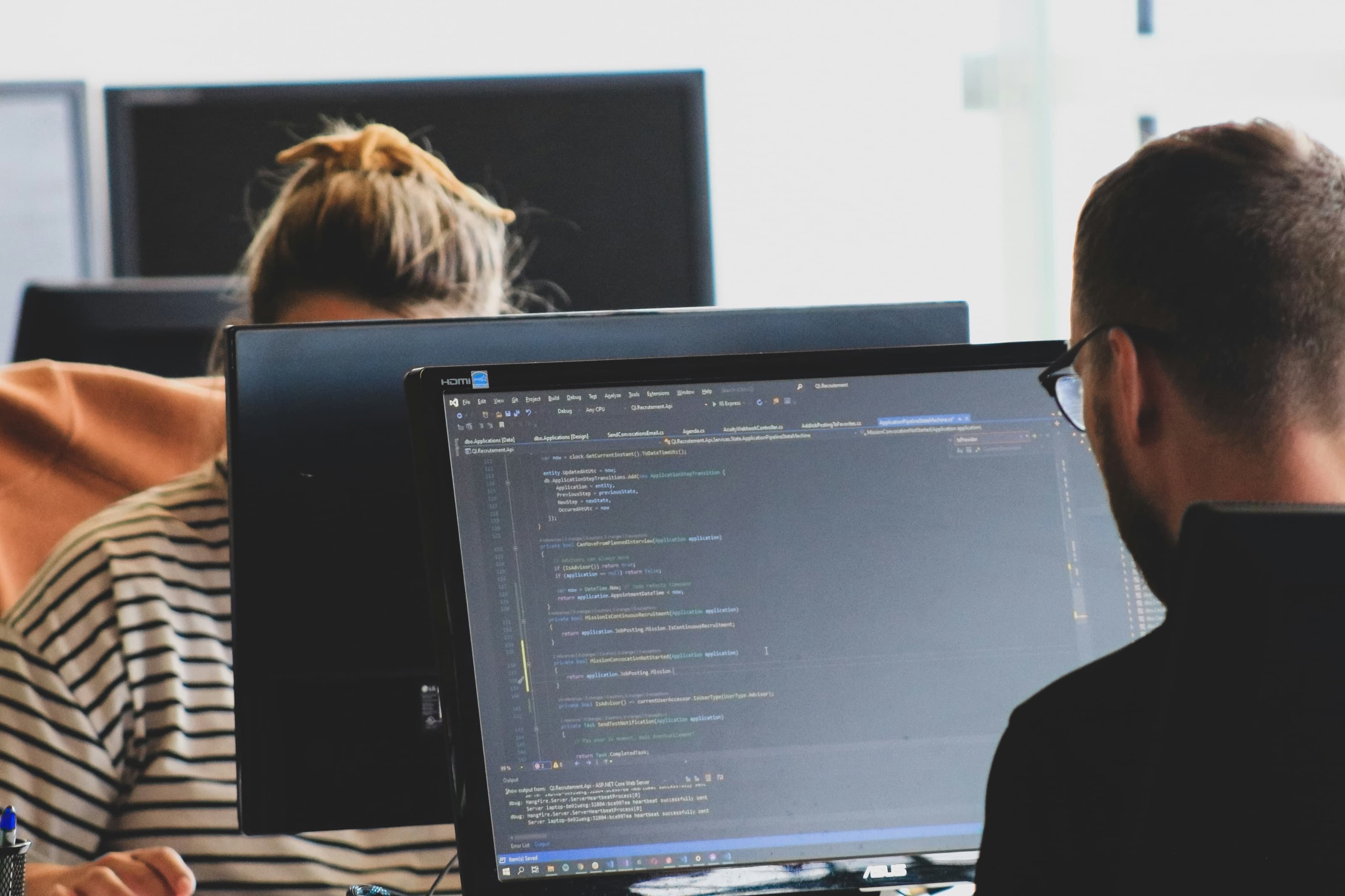 People in conversation — users who arrive already understood.